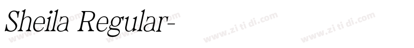 Sheila Regular字体转换